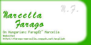 marcella farago business card